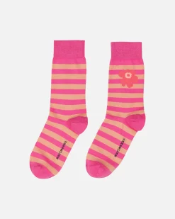 Asusteet Marimekko Sukat^Kasvaa Tasaraita Unikko One Sukat