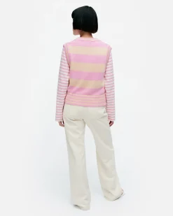 Vaatteet Marimekko Neuleet^Kioski Siete Maalis Patja Puuvillaneulepaita