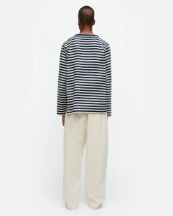 Vaatteet Marimekko Paidat Ja Tunikat^Kioski Tasaraita Men Longsleeve Trikoopaita