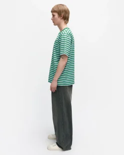 Vaatteet Marimekko Paidat Ja Tunikat^Kioski Tasaraita Menu00B4S Shortsleeve T-Paita