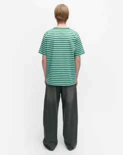 Vaatteet Marimekko Paidat Ja Tunikat^Kioski Tasaraita Menu00B4S Shortsleeve T-Paita