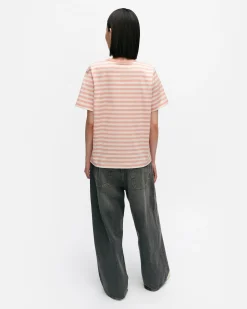 Vaatteet Marimekko Paidat Ja Tunikat^Kioski Tasaraita Relaxed Shortsleeve T-Paita
