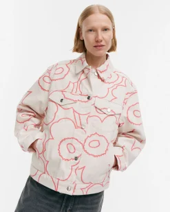 Vaatteet Marimekko Takit Ja Jakut^Kioski Ystu00E4Vyys Pieni Piirto Unikko 2 Farkkutakki