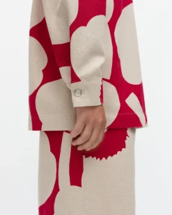 Vaatteet Marimekko Takit Ja Jakut^Kulmat Unikko Puuvillapellavapaitatakki