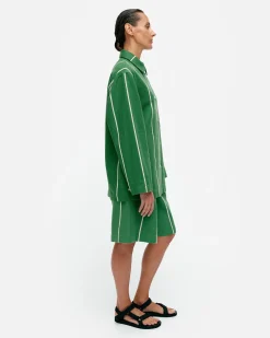 Vaatteet Marimekko Paidat Ja Tunikat^Kulmat Vesi Puuvillapellavapaitatakki