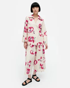 Vaatteet Marimekko Paidat Ja Tunikat^Mikea Helakka Puuvillapopliinipaita