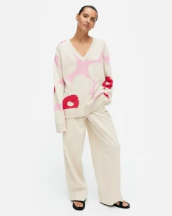 Vaatteet Marimekko Unisex^Pu00E4Ivu00E4 Unikko Puuvillaneulepusero