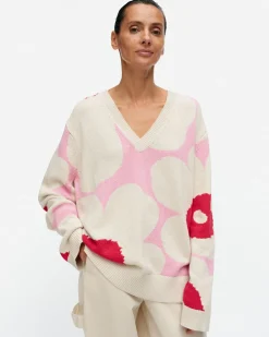 Vaatteet Marimekko Unisex^Pu00E4Ivu00E4 Unikko Puuvillaneulepusero