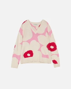 Vaatteet Marimekko Unisex^Pu00E4Ivu00E4 Unikko Puuvillaneulepusero